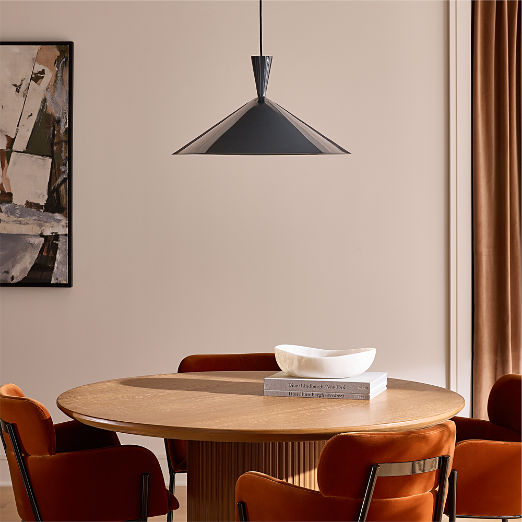 Exposior Midnight Blue Pendant Light Model 018 24.75" by Paul McCobb