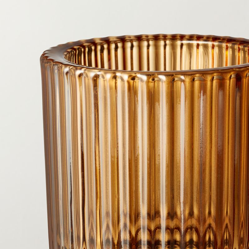 Ezra Amber Glass Tealight Candle Holder - image 2 of 16