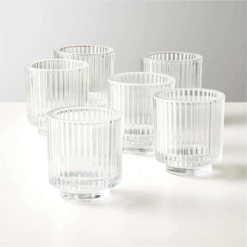 Ezra Glass Tealight Candle Holders Set of 6 - image 1 of 4