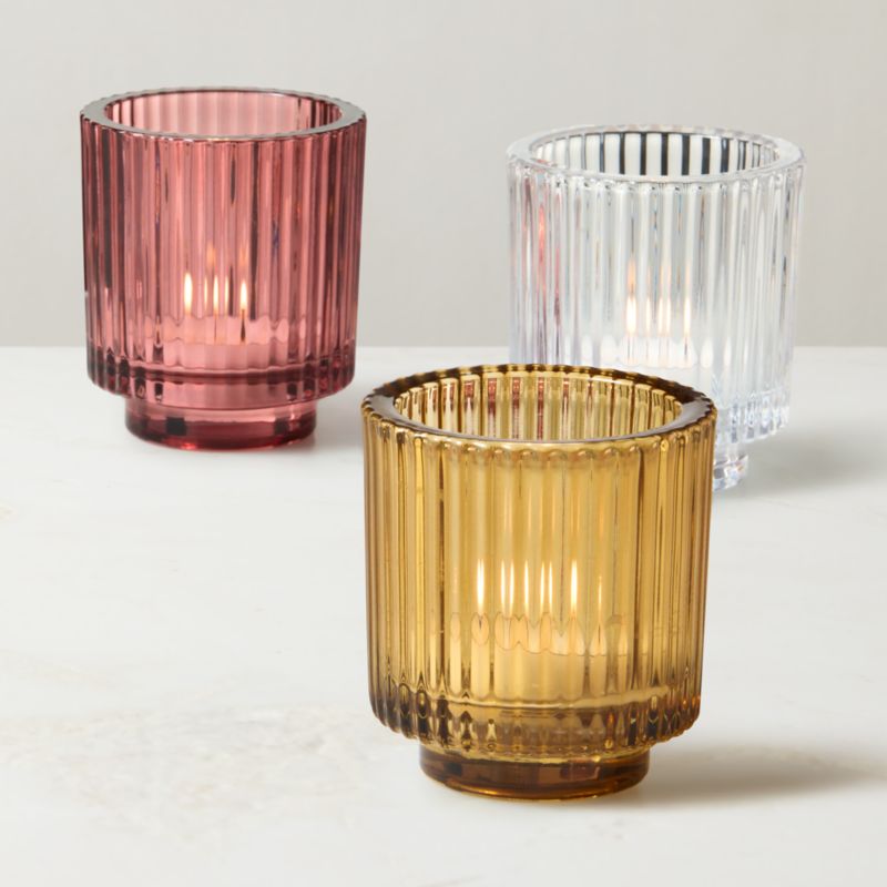 Ezra Amber Glass Tealight Candle Holder - image 4 of 16