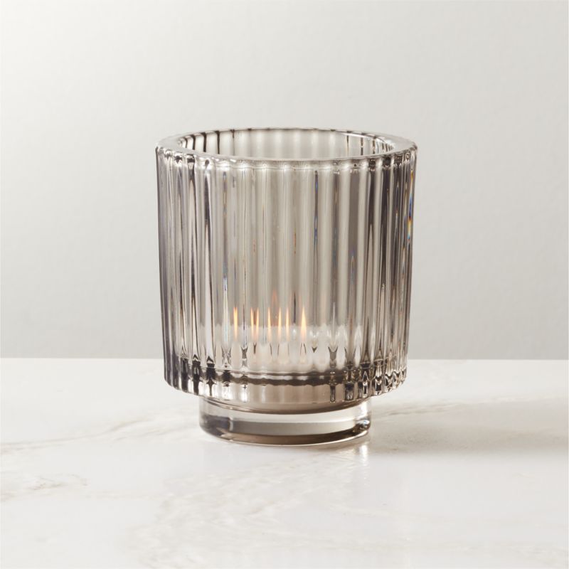 Ezra Smoke Glass Tealight Candle Holder - image 0 of 8