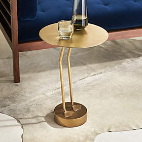 cb2 watermark brass bistro table