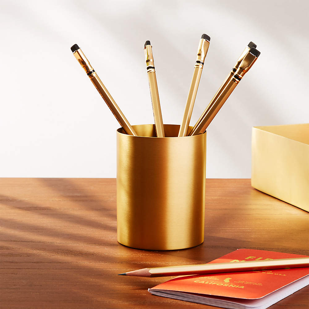 Studio Solid Brass Pencil Cup + Reviews