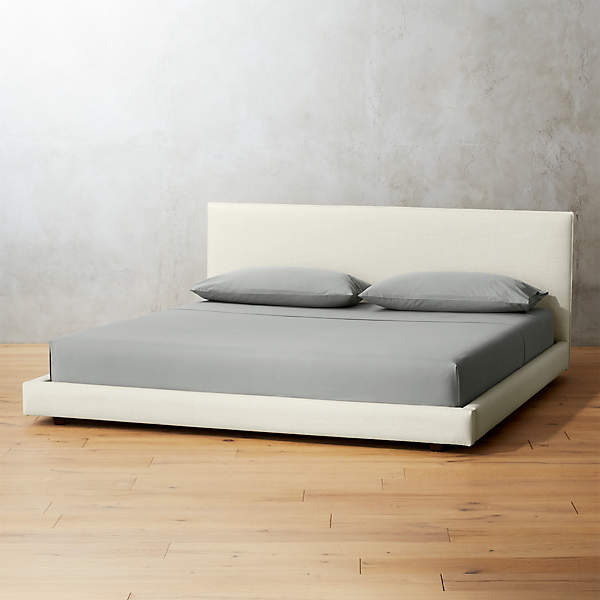 Facade White Upholstered Bed Cb2, Slim California King Bed Frame