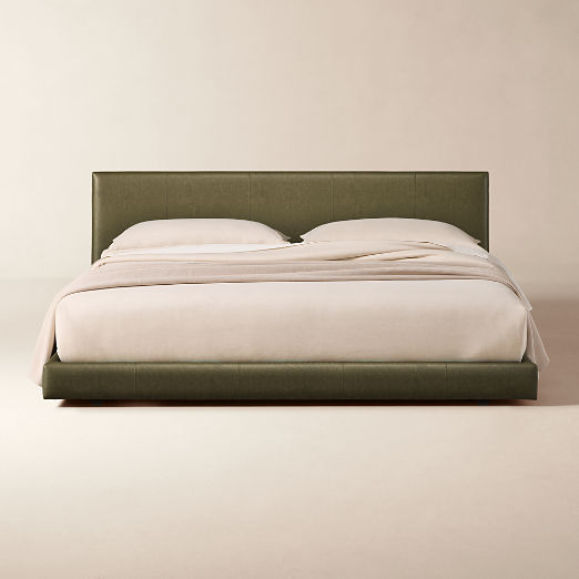 Facade Leather Upholstered Bed