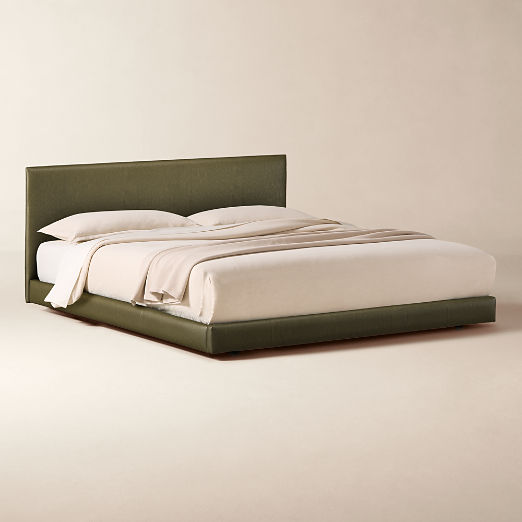 Facade Leather Upholstered California King Bed