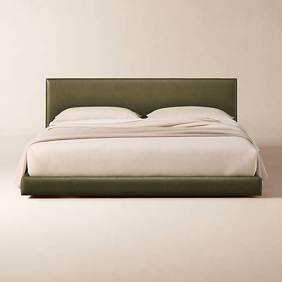 Facade Leather Upholstered California King Bed