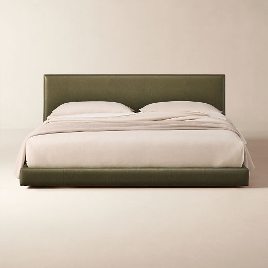 Facade Leather Upholstered California King Bed