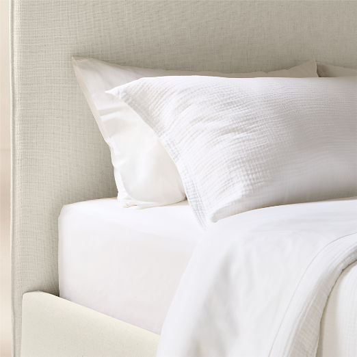 Facade Warm White King Bed with 60" Headboard