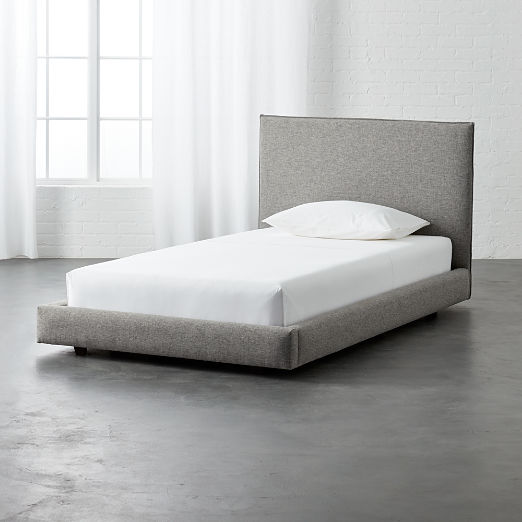 Modern Twin Beds Cb2 Façade Grey Twin Bed