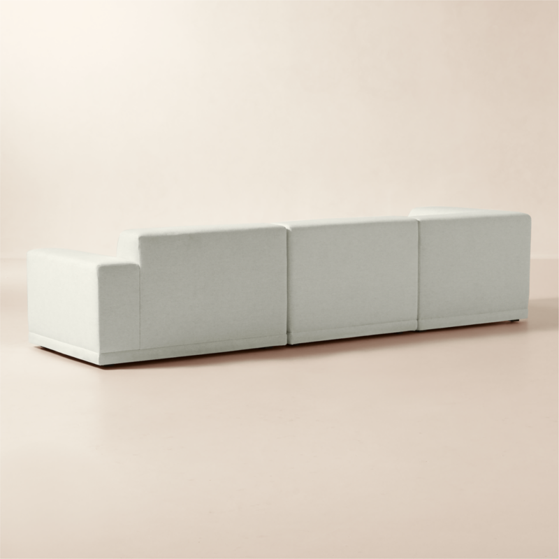 Faible 4-Piece L-Shaped White Performance Linen Standard Depth Sectional Sofa with Right Arm - image 6 of 15