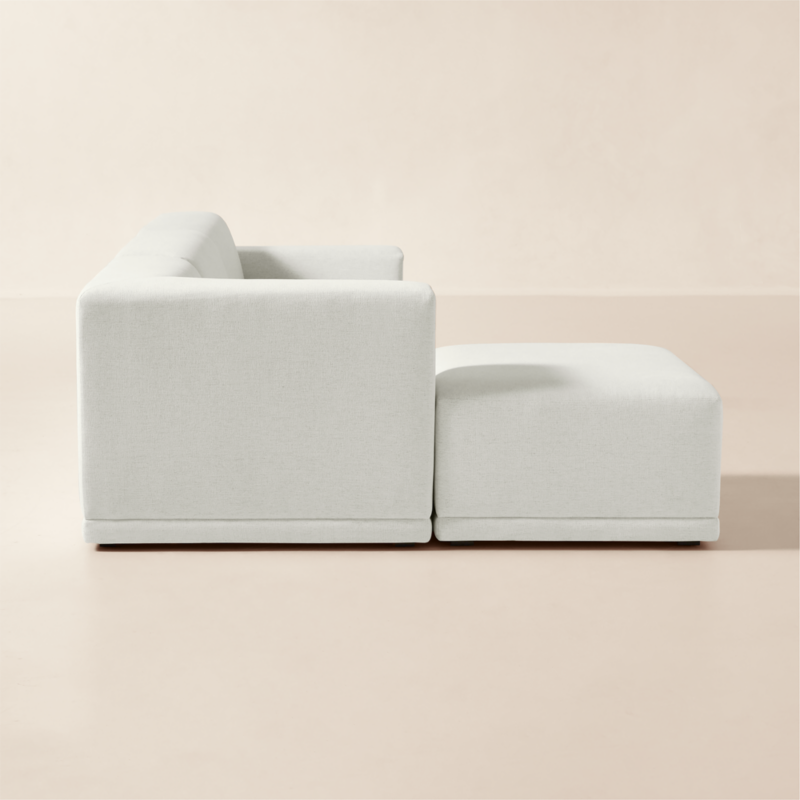 Faible 4-Piece L-Shaped White Performance Linen Standard Depth Sectional Sofa with Right Arm - image 5 of 15