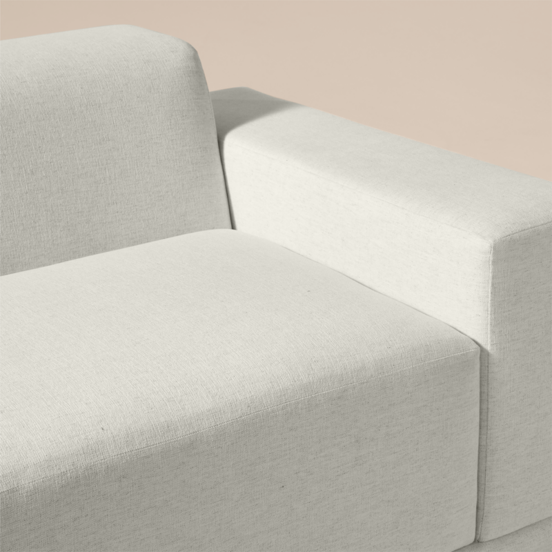 Faible 4-Piece L-Shaped White Performance Linen Standard Depth Sectional Sofa with Right Arm - image 8 of 15