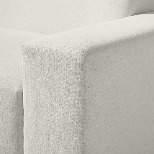 Faible White Performance Linen Standard Depth Right-Arm Chair