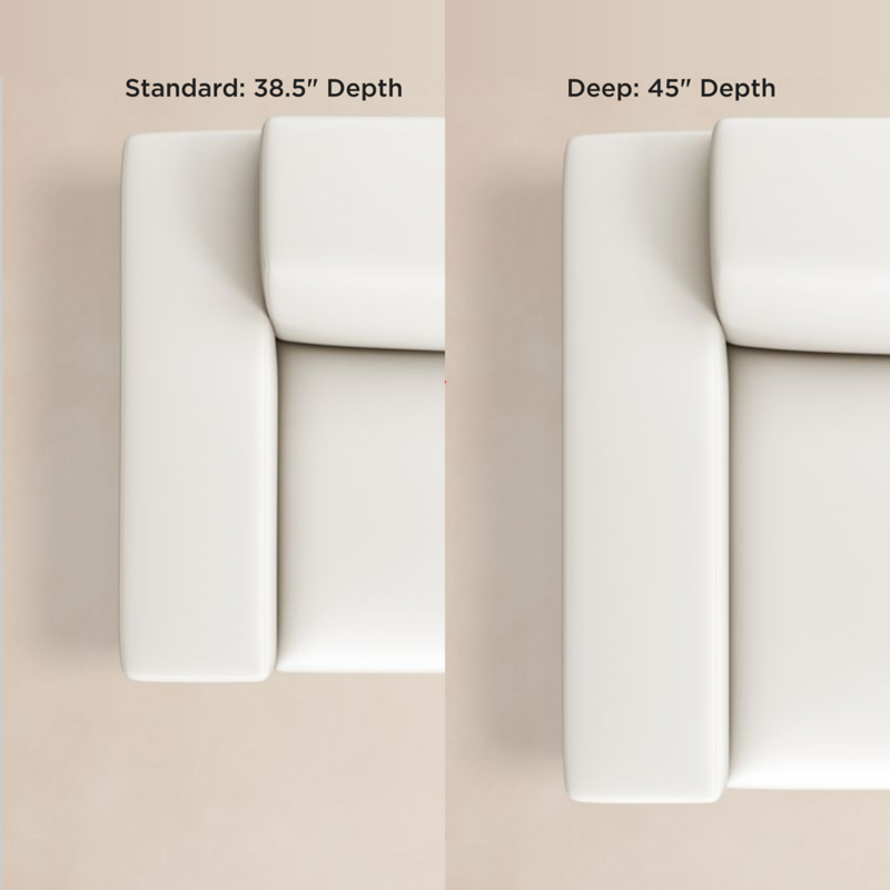 Faible White Performance Fabric Deep Depth Armless Chair - image 9 of 11