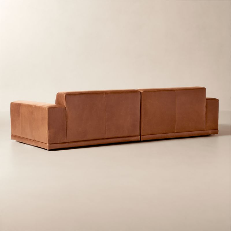 Faible Deep Depth 2-Piece Leather Sectional Sofa - image 4 of 7