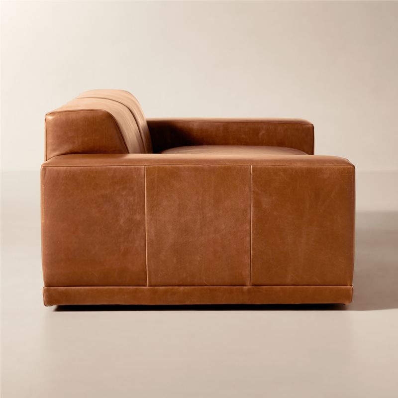 Faible Deep Depth 2-Piece Leather Sectional Sofa - image 3 of 7