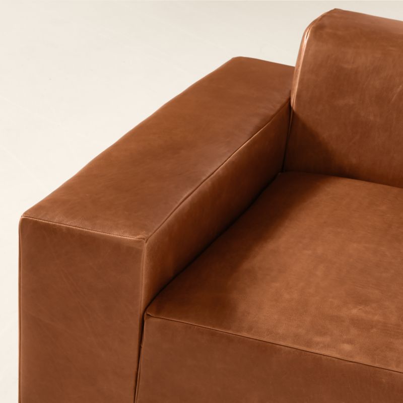 Faible Deep Depth 2-Piece Leather Sectional Sofa - image 5 of 7