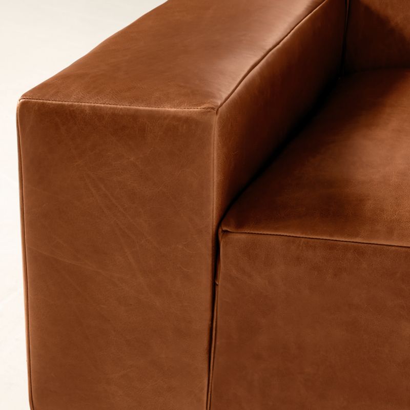 Faible Deep Depth 2-Piece Leather Sectional Sofa - image 6 of 7