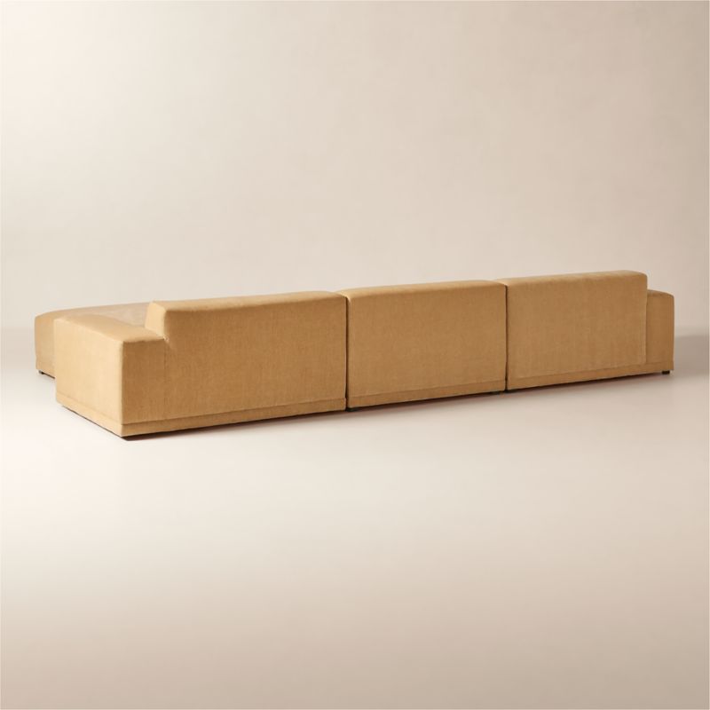 Faible 4-Piece Modular Wheat Performance Chenille Deep Depth Sectional Sofa - image 4 of 9