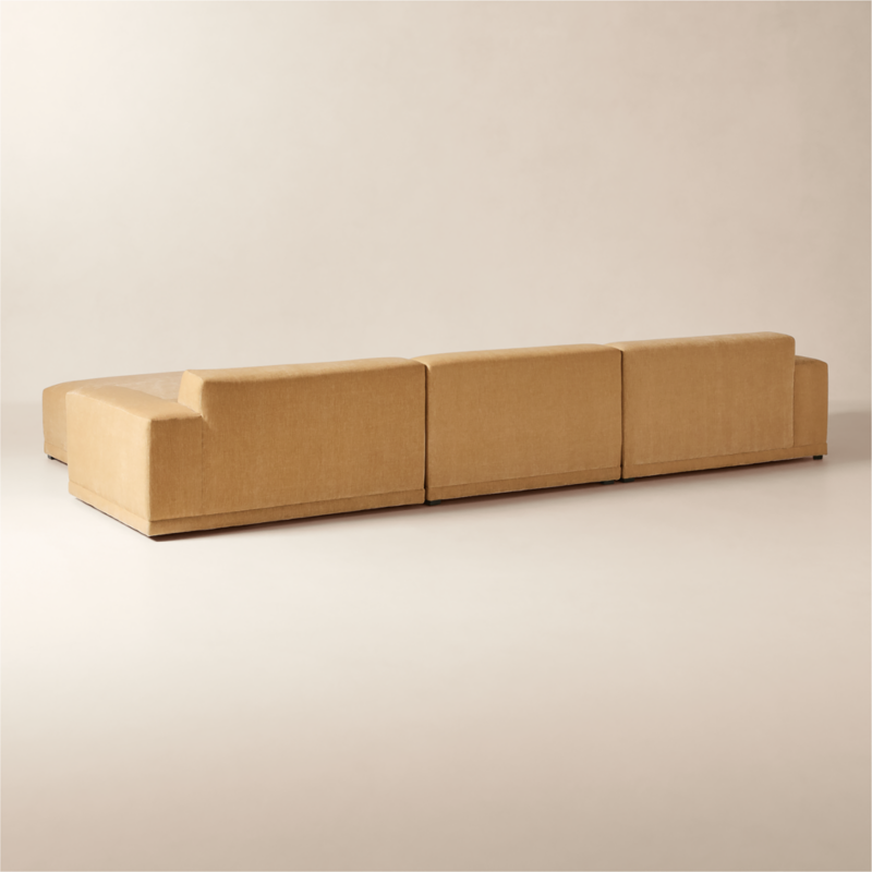 Faible 4-Piece Modular Wheat Performance Chenille Deep Depth Sectional Sofa - image 4 of 11