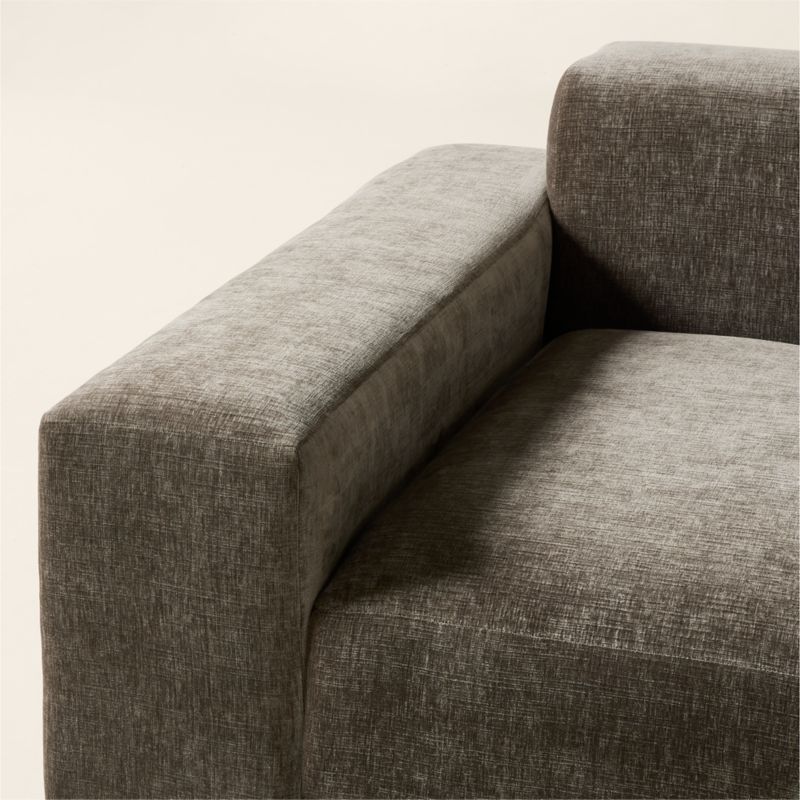 Faible 2-Piece Grey Performance Velvet Deep Depth Sectional Sofa - image 6 of 8