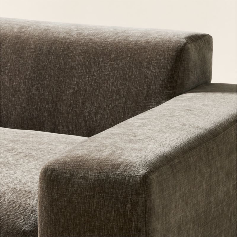 Faible 2-Piece Grey Performance Velvet Deep Depth Sectional Sofa - image 5 of 8