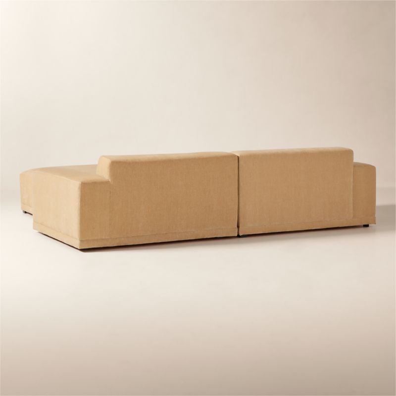 Faible 3-Piece Wheat Performance Chenille Deep Depth Sectional Sofa with Ottoman - image 4 of 8