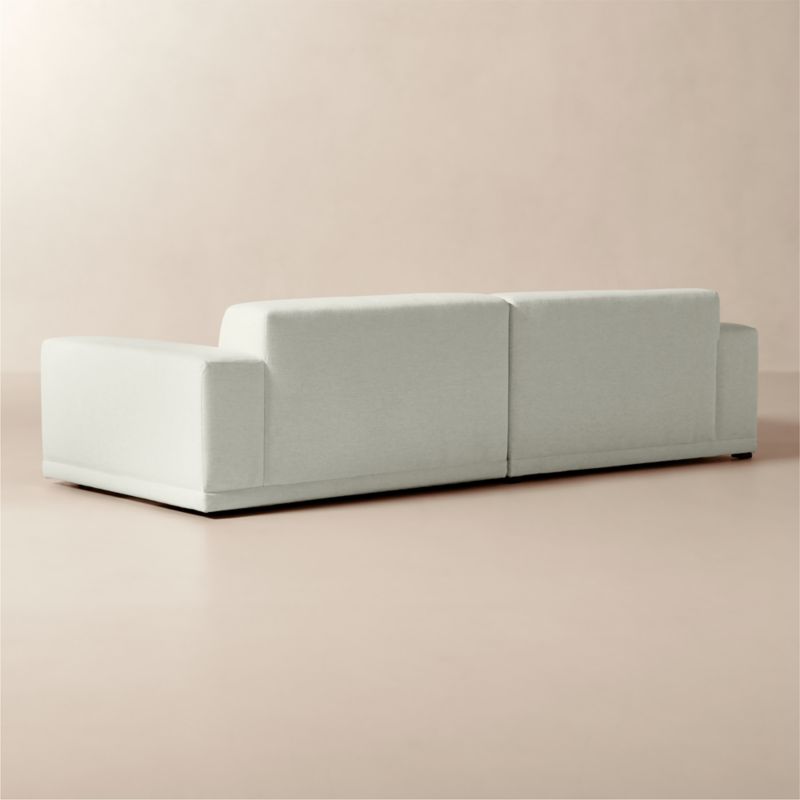 Faible 2-Piece White Performance Fabric Deep Depth Sectional Sofa - image 4 of 8