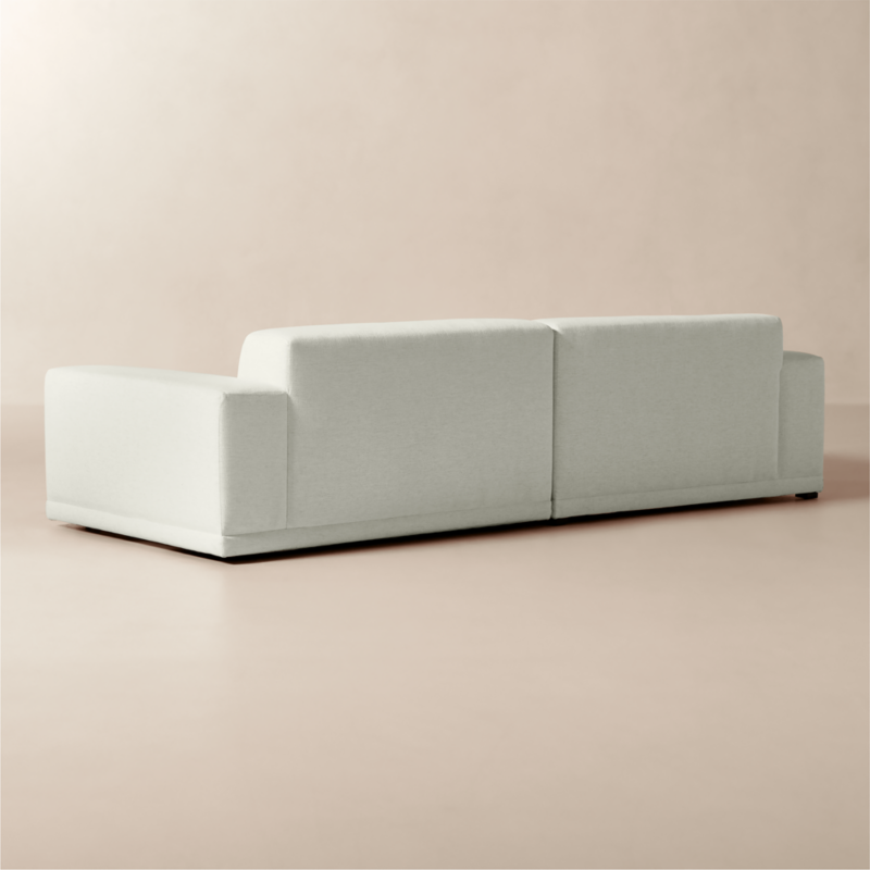 Faible 2-Piece White Performance Fabric Deep Depth Sectional Sofa - image 4 of 10