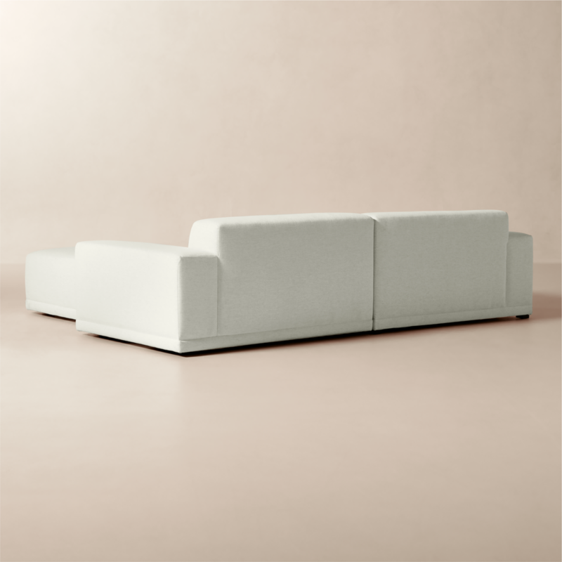 Faible 3-Piece White Performance Fabric Deep Depth Sectional Sofa with Ottoman - image 4 of 10