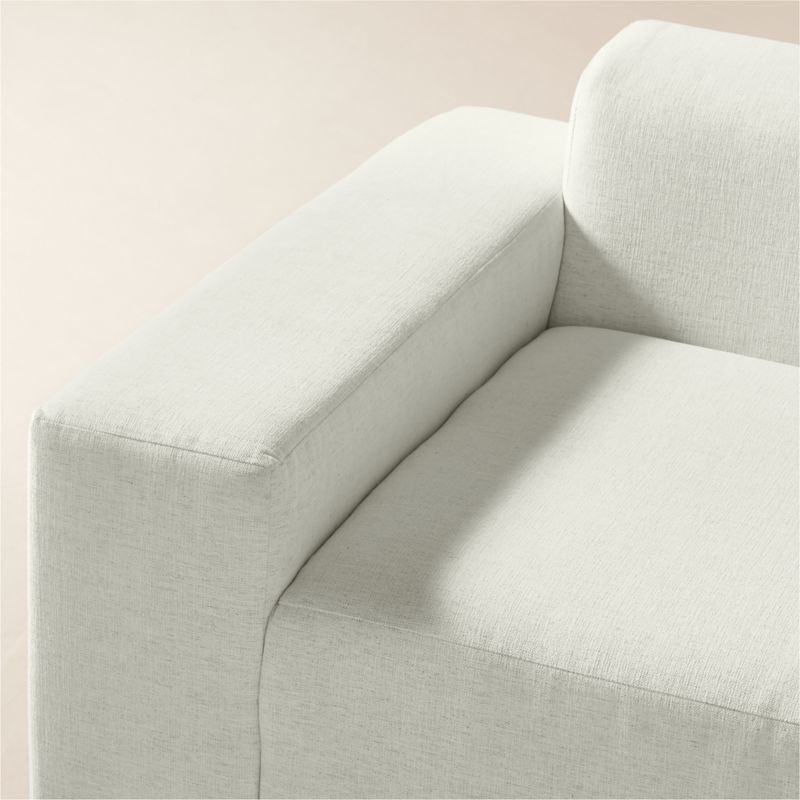 Faible 3-Piece White Performance Fabric Deep Depth Sectional Sofa with Ottoman - image 5 of 8