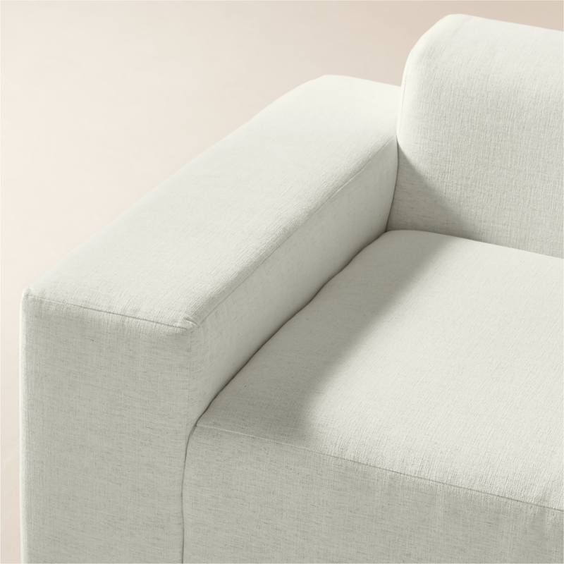 Faible 3-Piece White Performance Fabric Deep Depth Sectional Sofa with Ottoman - image 5 of 10