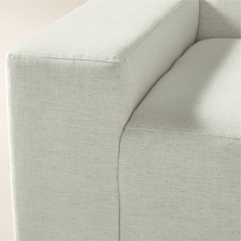 Faible 3-Piece White Performance Fabric Deep Depth Sectional Sofa with Ottoman - image 6 of 8