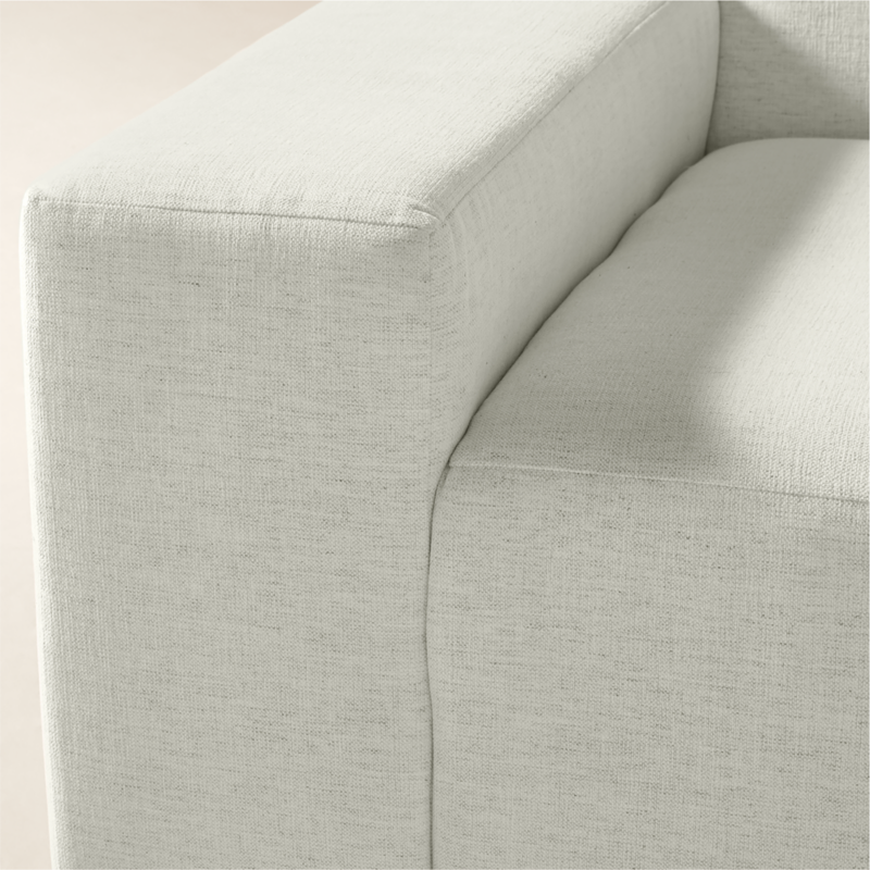 Faible 3-Piece White Performance Fabric Deep Depth Sectional Sofa with Ottoman - image 6 of 10