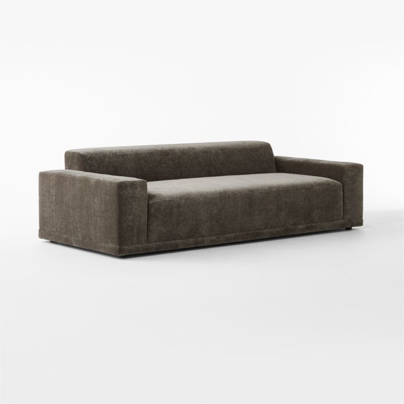 Faible 100" Grey Performance Velvet Sofa - image 5 of 8