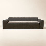 Faible 100" Grey Performance Velvet Sofa