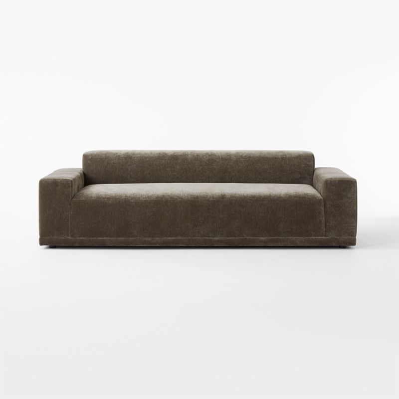 Faible 100" Grey Performance Velvet Sofa - image 4 of 8