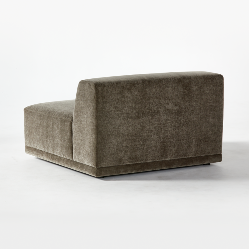 Faible Grey Performance Velvet Deep Depth Armless Chair - image 5 of 8
