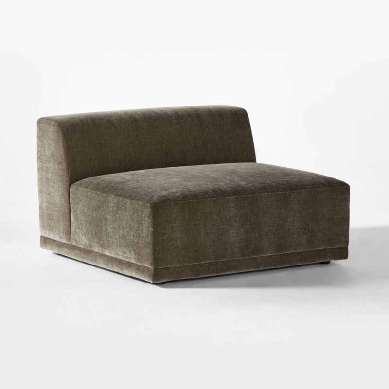 Faible Grey Performance Velvet Armless Chair - image 5 of 9