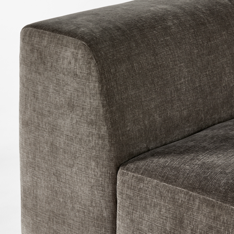 Faible Grey Performance Velvet Deep Depth Armless Chair - image 6 of 8
