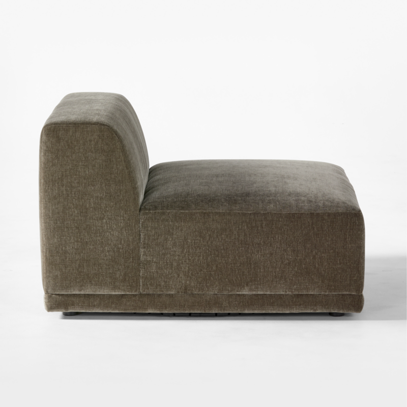 Faible Grey Performance Velvet Deep Depth Armless Chair - image 4 of 8