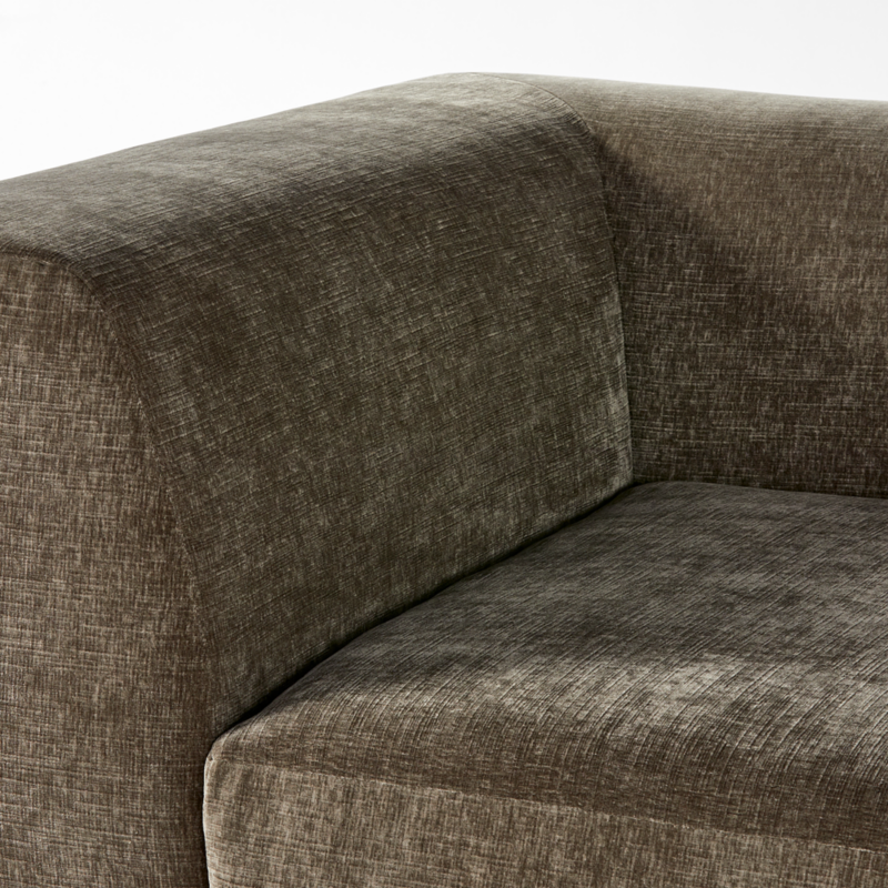 Faible Grey Performance Velvet Deep Depth Corner Chair - image 6 of 8