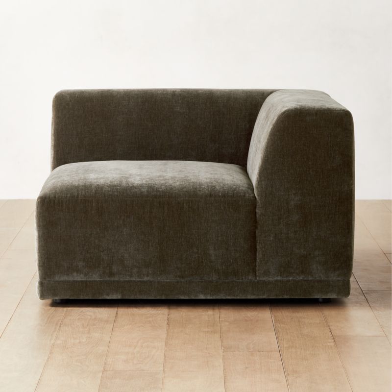 Faible Grey Performance Velvet Corner Chair - image 0 of 9