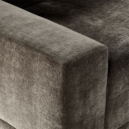 Faible Grey Performance Velvet Deep Depth Left-Arm Chair