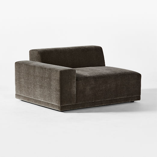 Faible Grey Performance Velvet Left-Arm Chair