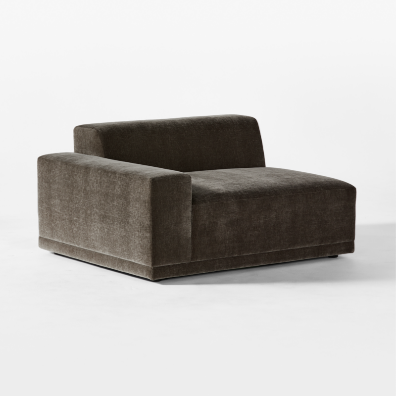 Faible Grey Performance Velvet Deep Depth Left-Arm Chair - image 2 of 8
