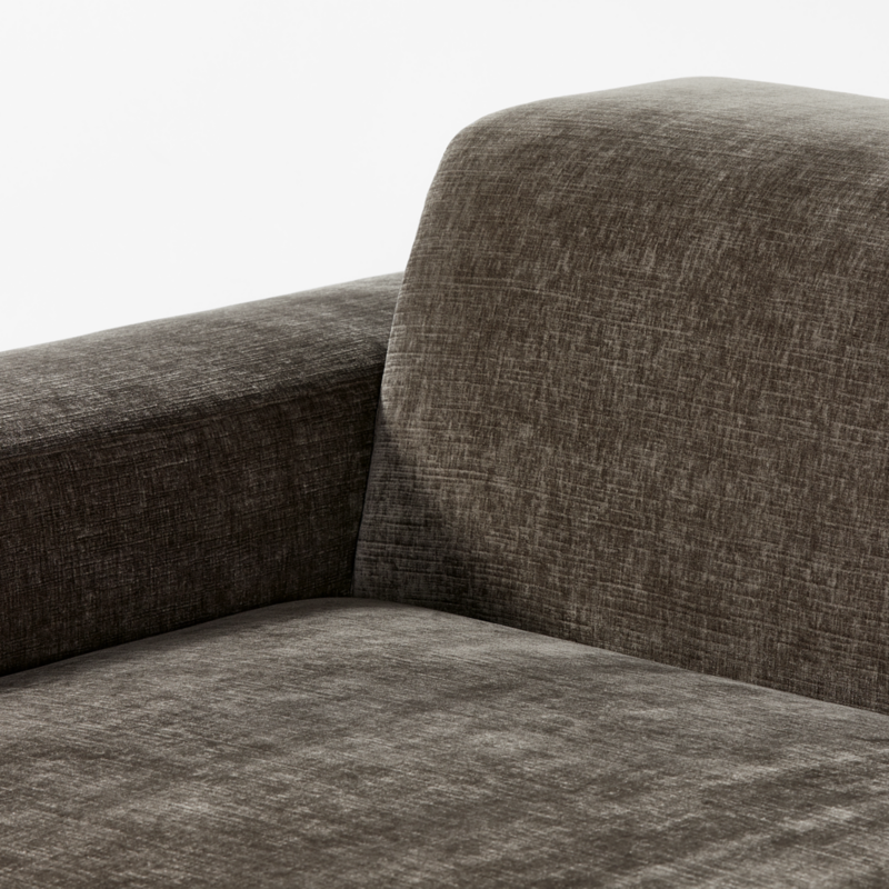 Faible Grey Performance Velvet Deep Depth Left-Arm Chair - image 6 of 8