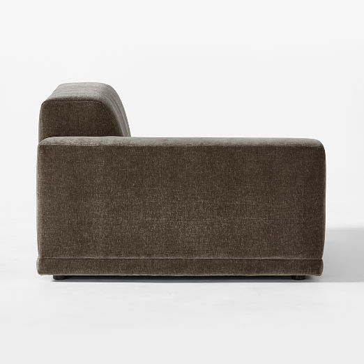 Faible Grey Performance Velvet Left-Arm Chair