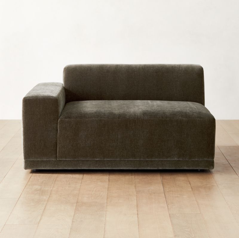 Faible Grey Performance Velvet Left-Arm Chair - image 0 of 8